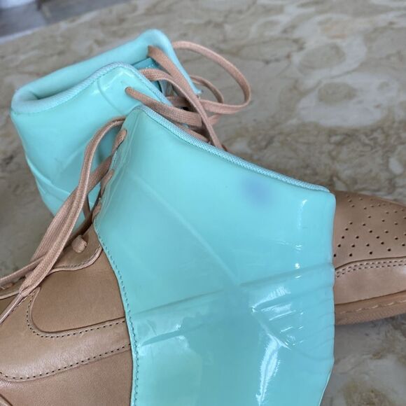 NIKE DUNK Sky HI VT QS Wedge Vachetta Tan Leather & Artic Green Patent Leather - Picture 14 of 14